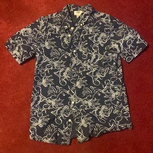 Old Navy boys blue button down shirt